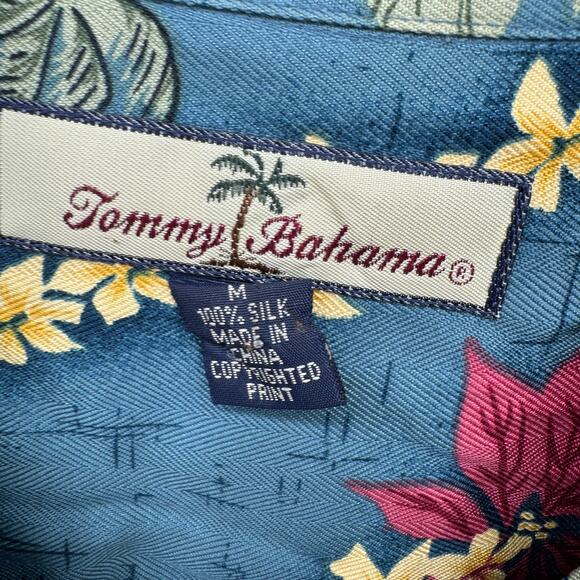 Tommy Bahama Silk Shirt Mens Medium Holiday Christmas Aloha Santa 2002 Vintage - Picture 2 of 9